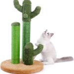 33-Inch Tall Small Cat Scratching Tree Tower with Sisal Rope and Interactive Hanging Ball for Indoor Cats